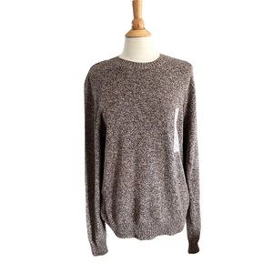 St John Bay Brown And Cream Neutral Basic Sweater NWT EE2